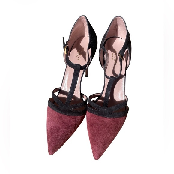 Gucci Shoes - Gucci Suede D'orsay Strappy Stiletto Heels featuring a pointed toe size 40 /10